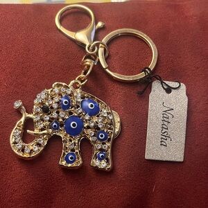 Elephant Evil Eye Bag Charm